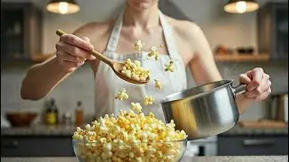 Popping and stirring popcorn for 15 minutes ASMR 4k