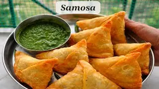 👉🏻आलू मटर समोसा बनाने का परफेक्ट तरीका🤤Tasty And Crunchy Samosa Recipe😋Street food Chole Samose👌🏻💯👍🏻