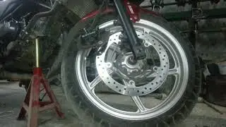 Motorcycle Front Wheel Removal and Installation(Demo Honda CBR250R) Part 2
