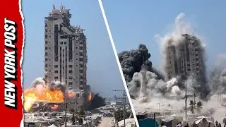 Israeli Military Destroys Gaza High-Rise in Strike Claiming it was Used for Hamas