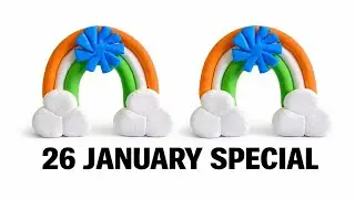 26 January Special 🇮🇳 Clay Tiranga Rainbow Art #Shorts #ClayArtShorts 