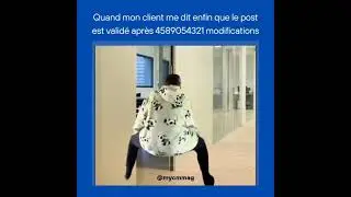 Quand ton client valide enfin le post apr&egrave;s une &eacute;ternit&eacute; ! 😅 #strategies #cm #fun #lol #mdr #ahaha