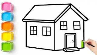 🏠How to Draw a House | Easy Acrylics Painting