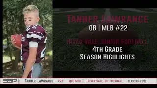 Tanner Lawrance 4th Grade Highlights (QB | MLB | River Vale Junior Football)