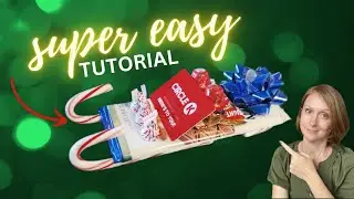 Easy Christmas Candy Cane Sleigh Gift Card Holder Tutorial