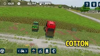 FS 23 Cotton Farm Gameplay | Planting + Fertilizer timelapse