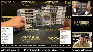 Break #9 - 24/25 Topps Chrome UEFA Club Competitions HOBBY PYT/PYP 12 Box Full Case