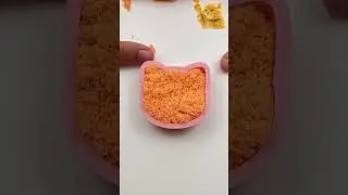#ASMR Satisfying Cutting Orange Kinetic Sand ✨🧡#shorts  #kineticsend #satisfying #magneticsand #diy