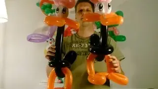 Ballon große Ente, balloon big duck, Modellierballon Ballonfiguren Animals Tiere