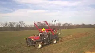Autonomous UAV Landing on a Moving Vehicle at 15 km/h (no magnets on the legs)