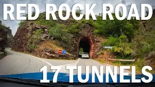 Amazing drive through 17 tunnels on Red Rock Road in French Alps! | 4K