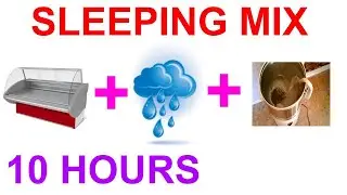 №324 Fridge sound, rain sound, washing macgine sound - 10 hours. Sounds for sleep. ASMR