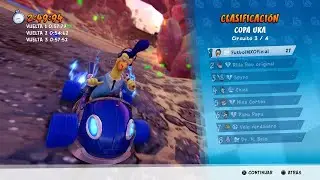 Crash CTR | Pista Fuera de Tiempo | Termino en Primer Lugar con Stew | Dificultad Dificil