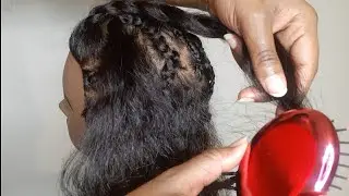 No Talking ASMR | Gentle hair detangling, hair brushing, taking out cornrow braids, mannequin head