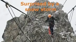 Via Ferrata dei Tre Signori - We got into a snow storm