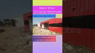Men's  Wear Container Showroom  Business Concepts Cabins For Sale Cabin size 30x12x8.5ft