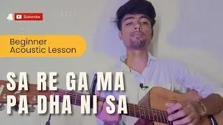 Sa Re Ga Ma Pa Dha Ni Sa | Easy Guitar Tutorial | Beginner Lesson