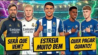 💥⚽URGENTE⚽💥: O City quer Stevão e Palmer, Real que Klopp e Haaland e estreia de Thiago no Porto.