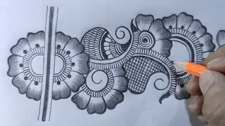 Arabic pencil mehndi design full hand  | mehandi ki  design | easy pencil mehndi designs