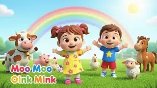 Song Moo Moo 🐄 Oink Oink 🐷 | Fun Farm Song for Kids