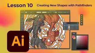 Adobe Illustrator for Beginners - 10 - Creating New Shapes with Pathfinders | Free Course