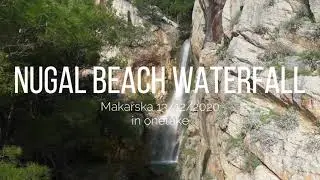 Nugal waterfall on FKK nudist beach Makarska in one take shot 13/12/2020, Makarska Riviera FULL HD