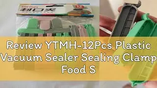 Review YTMH-12Pcs Plastic Vacuum Sealer Sealing Clamp Food Snack Bag Clip for Office Kitchen