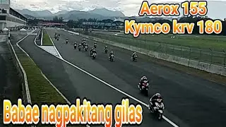aerox 155 and kymco krv 180 babae nagpakitang gilas Clark international speedway