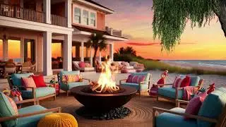 Relaxing Seashore Home | Background Ambience | wave sounds | Hour Long 