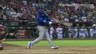 JUNIOR LAKE Slow Motion Baseball Swing Hitting Mechanics Instruction Analysis Chicago Cubs MLB