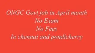 ONGC Recruitment 2019