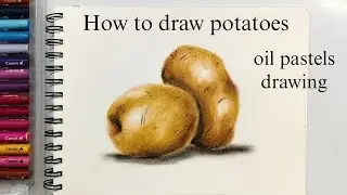 Oil Pastel Drawing Tutorial | Realistic Potato Step by Step
