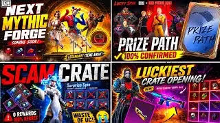 NEXT MYTHIC FORG WHEN ? | NO ONE PEACE  PRIZE PATH | WATER SCRA-L CRATE OPENING  | 4.6 UPDATE BGMI