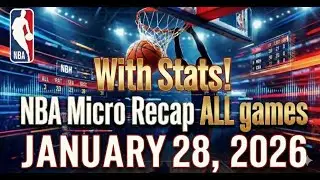 Recap of all NBA games on January 28 2026 in the regular NBA season.