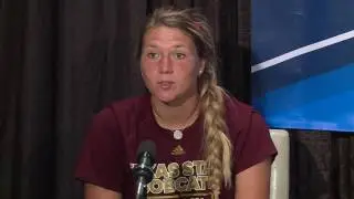 NCAA Softball Press Conference (Texas State) | Ricci Woodard, Randi Rupp, Sara Rupp 5.18.17