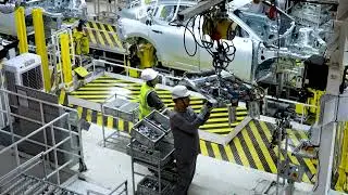 Cars being assembled at a Nio factory in China's Hefei