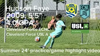 Hudson Faye - Class of 2027 - Summer practice/game film.