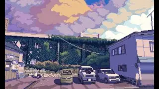 Silence | Wind noise | Relaxation | Study | Meditation | Japanese Pixel Art | 4 Hours