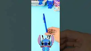 DIY Pen Topper 💙This Stitch Pen Hack Will Make Your Friends SO Jealous!  👀 #stitch #diy #shorts