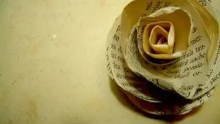 Rose di carta vintage style - come RICICLARE un vecchio libro
