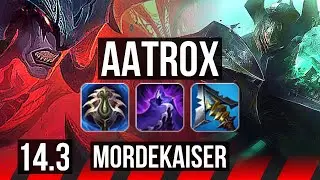 AATROX vs MORDEKAISER (TOP) | 8 solo kills, 800+ games, 11/2/4, Legendary | BR Challenger | 14.3