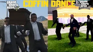 GTA 5 COFFIN DANCE MEME vs GTA SAN ANDREAS COFFIN DANCE MEME - Coffin Dance Meme in GTA San Andreas