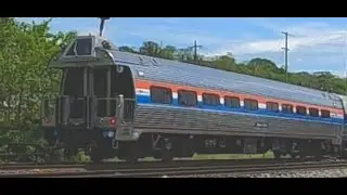 Amtrak PO30 at Brunswick with 2 Amfleet cars