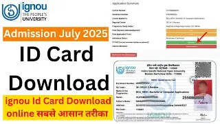 How to download ignou id card admission july 2025 | Mobile Se IGNOU ID Card Kaise Nikale #ignou