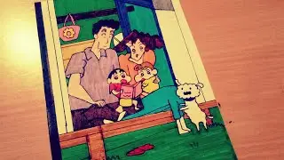 Shinchan Drawing || How to Draw Shin chan family Step by Step
