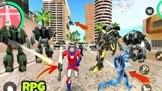 super hero vs all military robot rope hero VICE TOWN