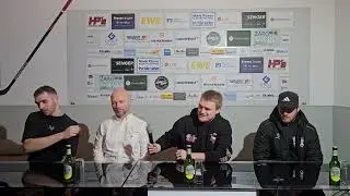 Pressekonferenz nach dem Spiel zwischen dem ECW Sande und den Harzer Falken am 04.01.2026.