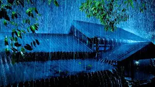 (NO ADS) Calm Your Mind & Release Stress Instantly 🌧️ Heavy Rain On Meta Roof and ThunderStorm