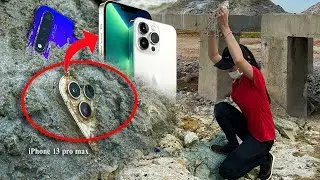 🙊looking iPhone 13 Pro Max stuck in concrete // Restoration Abandoned Phone