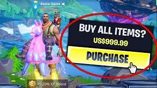 I spent all my money on Fortnite skins